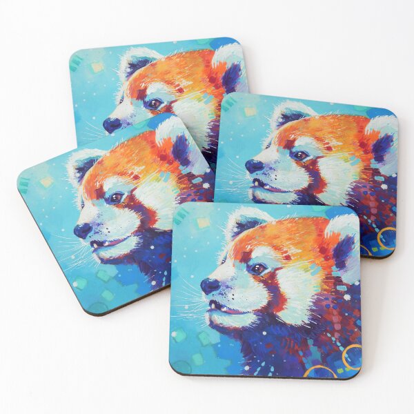 Item preview, Red Panda in Blue designed and sold by Sandra Trubin.