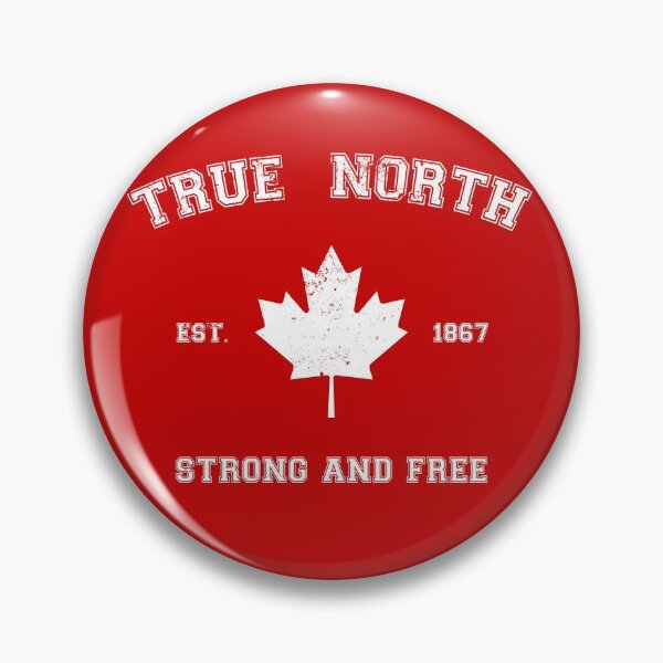 Item preview, True North Strong And Free Vintage - White on Red designed and sold by BoredGames.