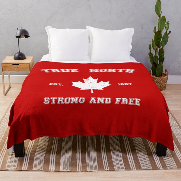 Item preview, True North Strong And Free Vintage - White on Red designed and sold by BoredGames.