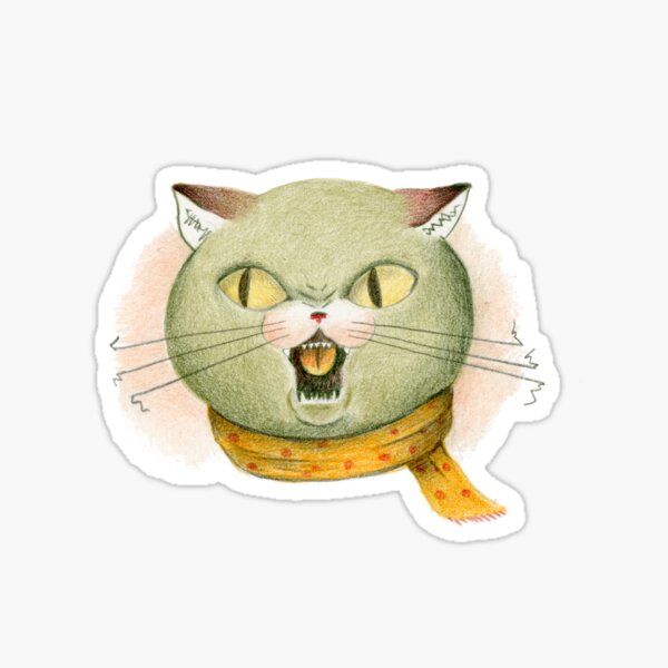 Hysterical cat Sticker