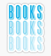 Pegatina LIBROS LIBROS LIBROS en azul