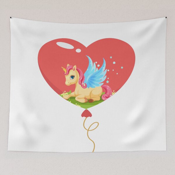 Item preview, Amazing Baby Unicorn in a Valentine's Day Balloon designed and sold by Dirrastore.