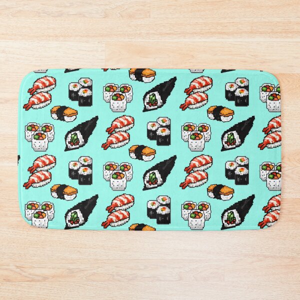 Item preview, Cute/Kawaii Japanese Sushi Set Pixel Art designed and sold by Neroaida.