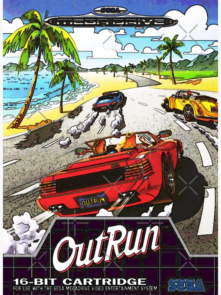 Outrun Mega Drive Classic Sticker For Sale By Loubie2 Redbubble