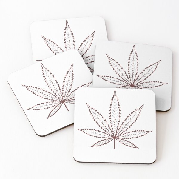 Item preview, red cannabis leaf contour designed and sold by Marhewa.