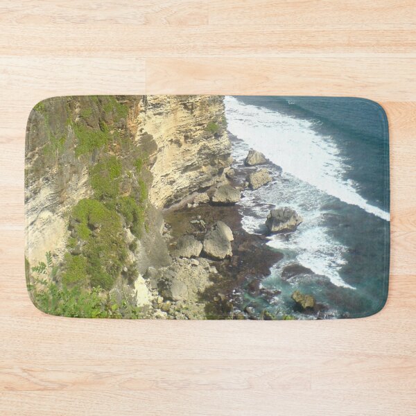 Item preview, natural landscape ocean, waves, mountains with greenery above them blue sky designed and sold by nataliavavilina.