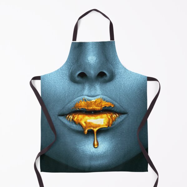 Item preview, Blue Face Gold 3D Lips designed and sold by So Sorted Design.