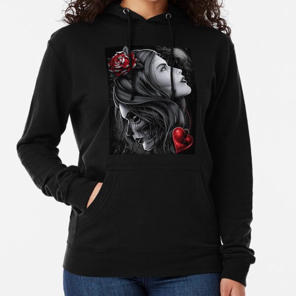 smile now cry later - day of the dead art design Lightweight Hoodie
