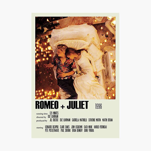 Romeo + Juliet (1996) Alternative Poster Art Movie Large (1) Photographic Print