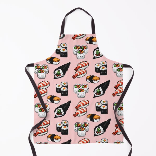 Item preview, Cute/Kawaii Japanese Sushi Set Pixel Art (Pink) designed and sold by Neroaida.