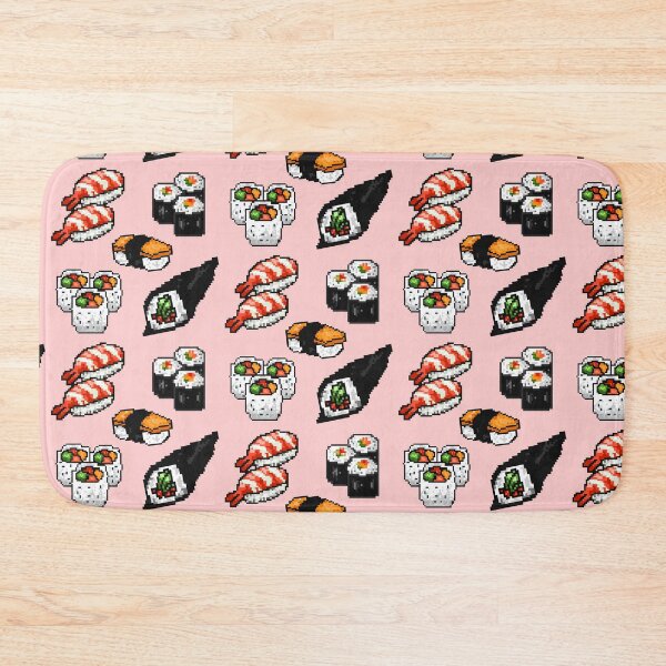 Item preview, Cute/Kawaii Japanese Sushi Set Pixel Art (Pink) designed and sold by Neroaida.