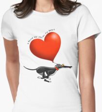 Stolen Heart - black hound Women's Fitted T-Shirt