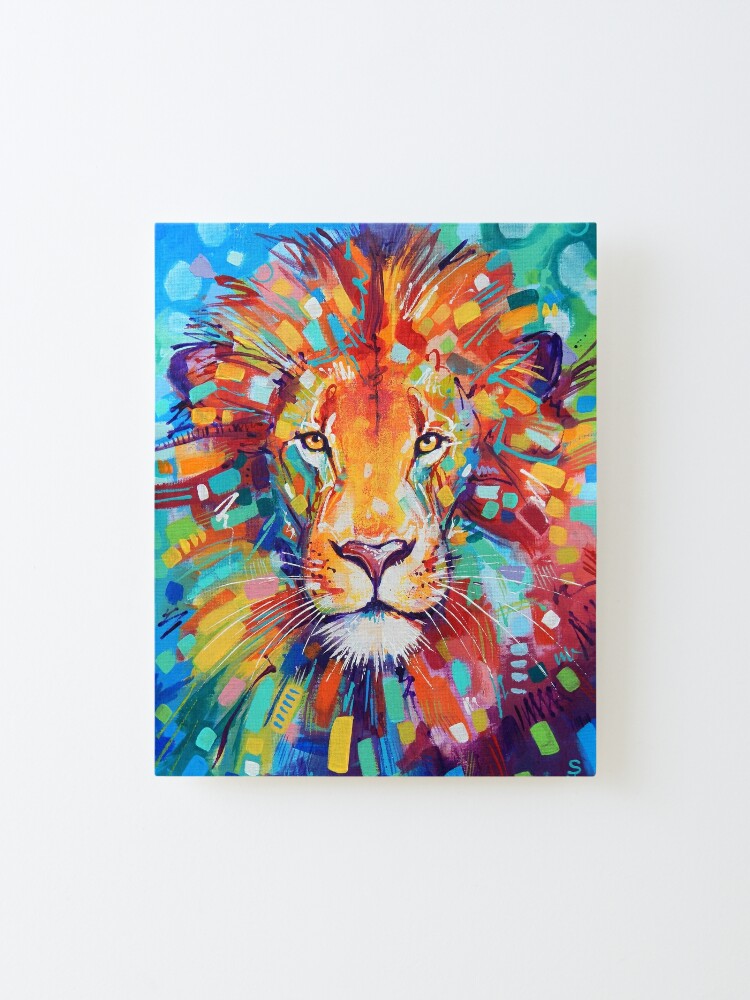 Alternate view of Abstract Lion Mounted Print