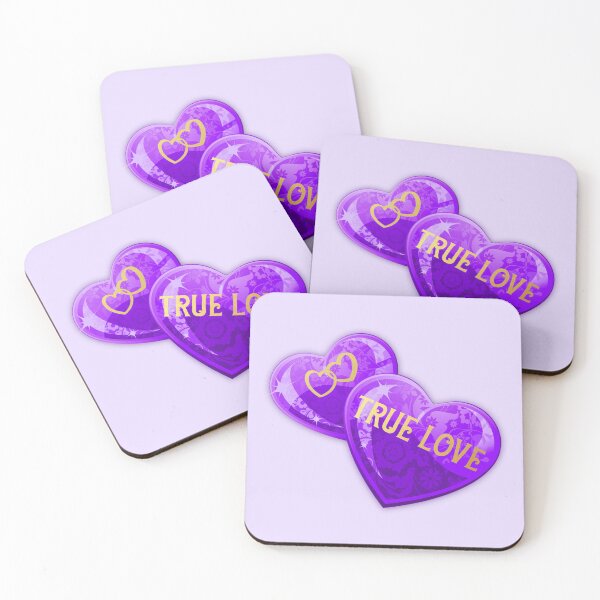 Item preview, True Love Heart Gems (Purple on Purple) designed and sold by PawsitiveMum.