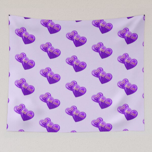 Item preview, True Love Heart Gems (Purple on Purple) designed and sold by PawsitiveMum.