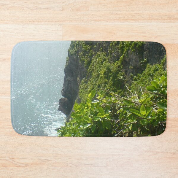 Item preview, natural landscape ocean, waves, mountains with greenery above them blue sky designed and sold by nataliavavilina.