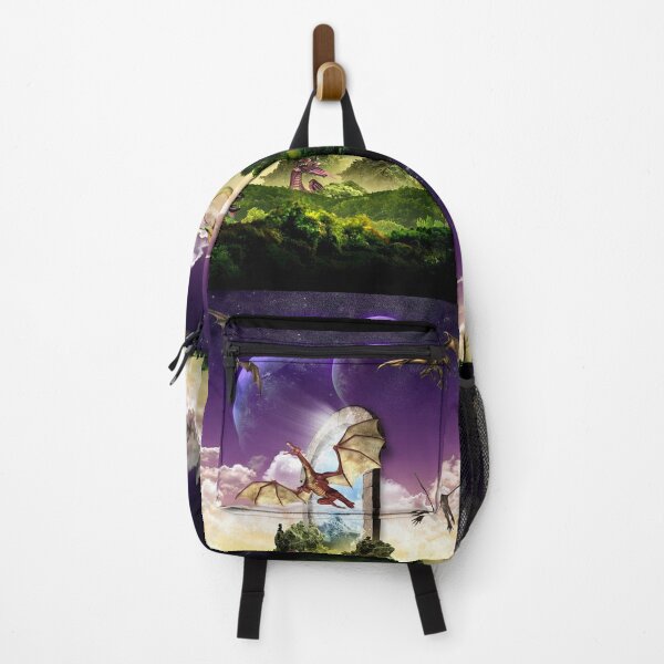 Item preview, Mystical World of Dragons on Dreamy Purple Background designed and sold by ShajenDesigns.