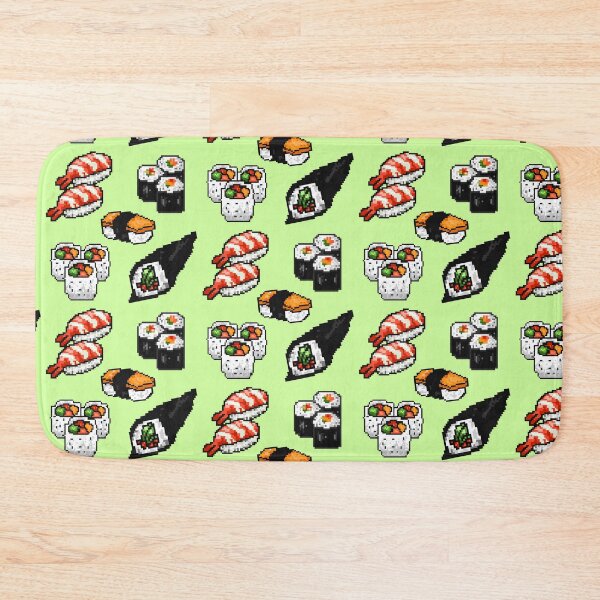 Item preview, Cute/Kawaii Japanese Sushi Set Pixel Art (Pink) designed and sold by Neroaida.