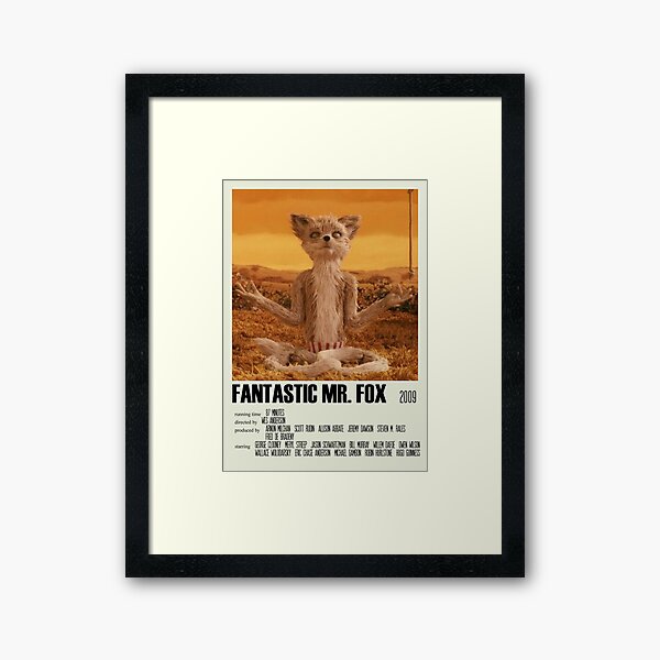 Fantastique affiche alternative de M. Fox film d'art grand (6) Impression encadrée