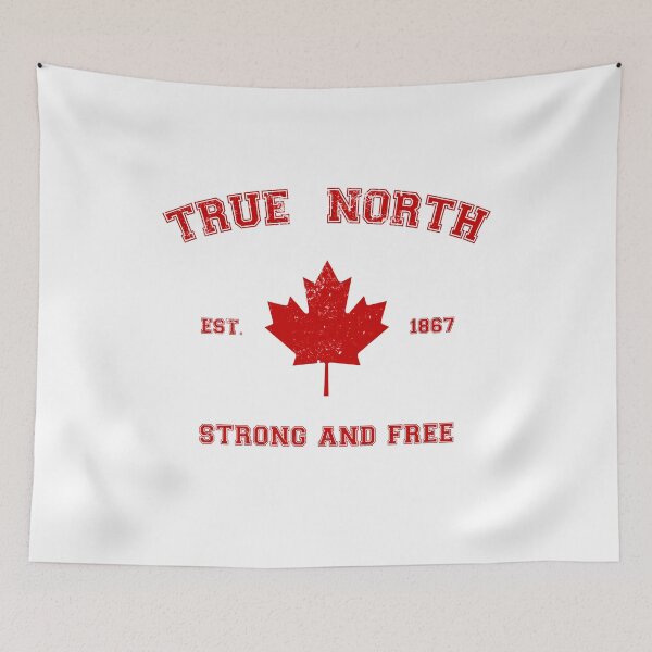 Item preview, True North Strong And Free Vintage - Red on White designed and sold by BoredGames.