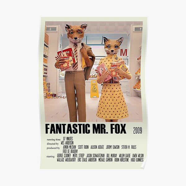 Fantastic Mr. Fox Alternative Poster Art Movie Large (4) Poster