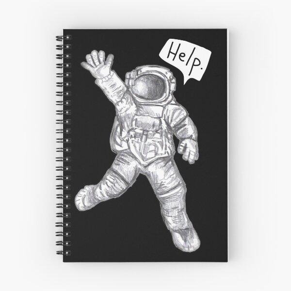 Item preview, Astronaut Help: Daily doodle design designed and sold by Hannah's  Doodles.