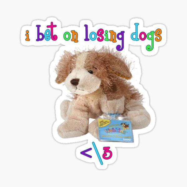 Je parie sur la perte de chiens Mitski x Webkinz (Rainbow Font) Sticker