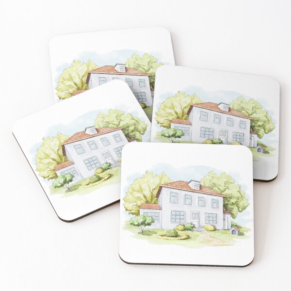 Item preview, June Watercolour House designed and sold by VibrantGifts.