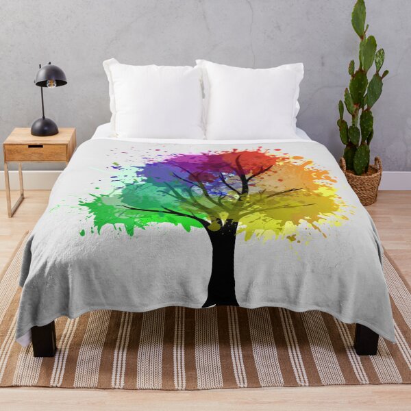 Item preview, Rainbow splatter tree designed and sold by jc007.