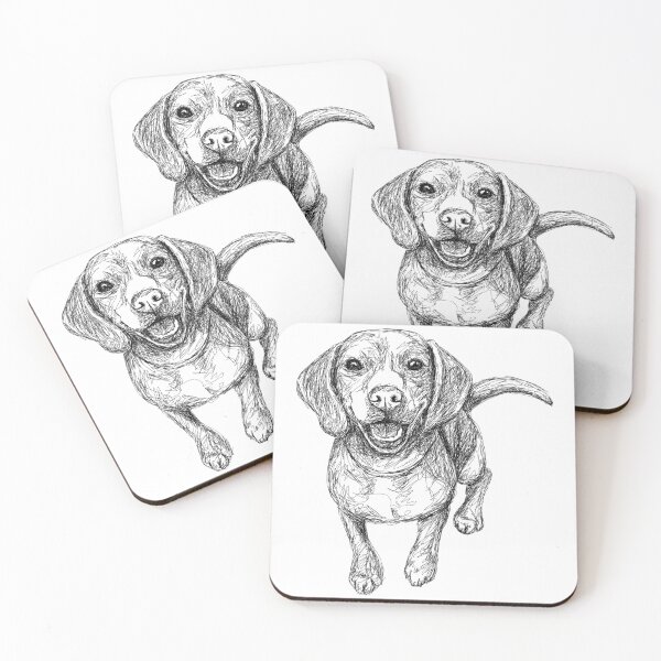 Item preview, Dog Drawing - Beagle Puppy - Hand Drawn Sketch   designed and sold by ShirtPost97.