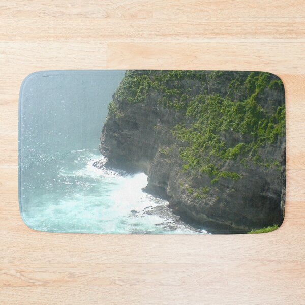 Item preview, natural landscape ocean, waves, mountains with greenery above them blue sky designed and sold by nataliavavilina.