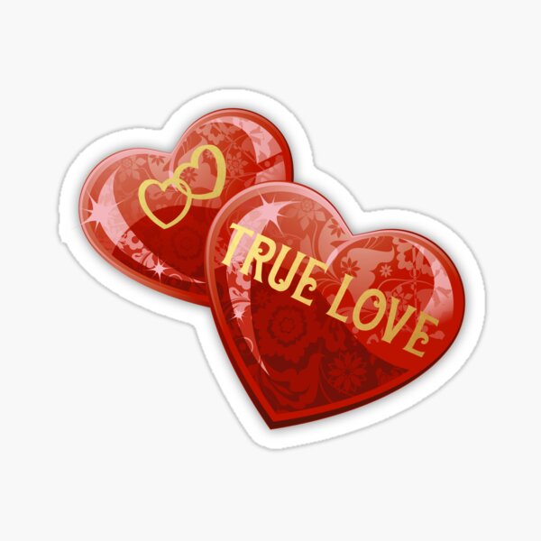 True Love Heart Gems (Red) Sticker for Sale by PawsitiveMum