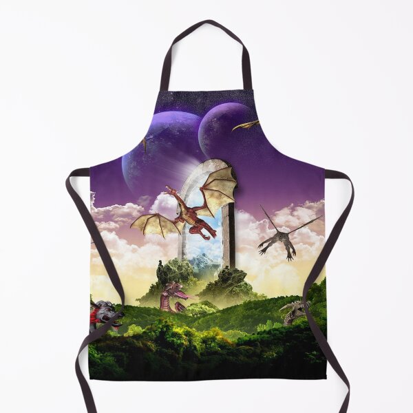 Item preview, Mystical World of Dragons on Dreamy Purple Background designed and sold by ShajenDesigns.
