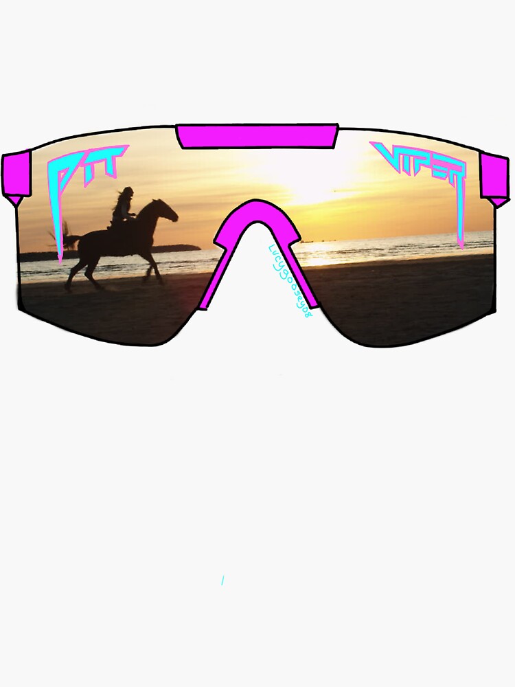"Horse sunset Pit Vipers" Sticker for Sale by Lucygoosey08 Redbubble