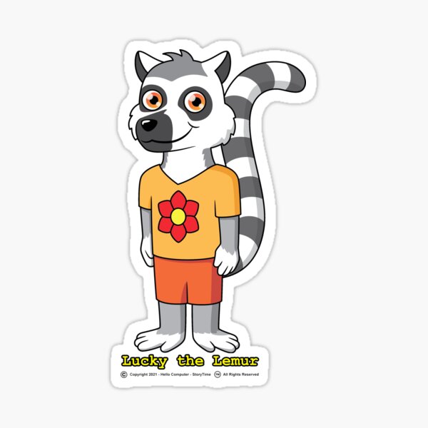 Lucky the Lemur Sticker