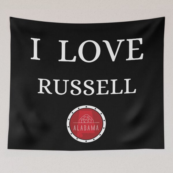 Item preview, I LOVE RUSSELL | Alabam county United state of america designed and sold by Gatsbird Design.