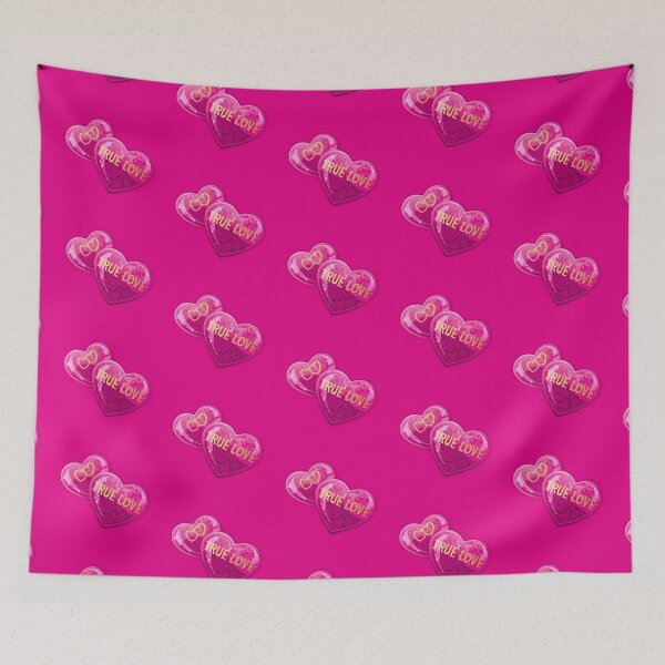 Item preview, True Love Heart Gems (Hot Pink on Hot Pink) designed and sold by PawsitiveMum.