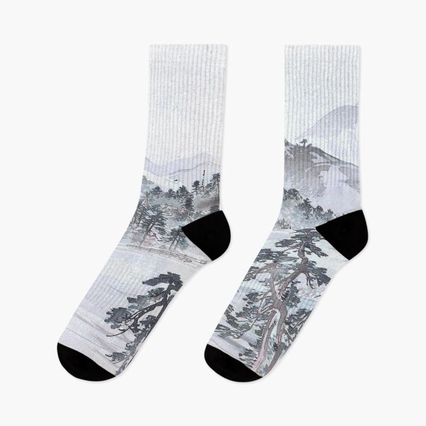 Item preview, Japanese Vintage Landscape Snowy valley and mountians designed and sold by Rantan1618.