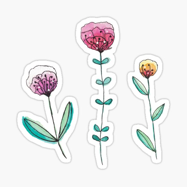 Item preview, Mixed Media Watercolor Flower Pack designed and sold by Your Typical Giggle.