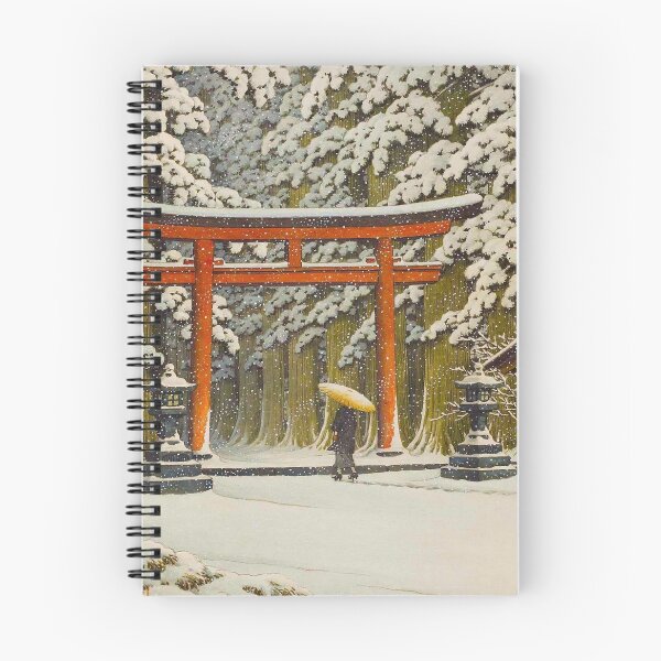 Item preview, Snow at the Shrine Entrance, Hakone Gongen by Kawase Hasui Vintage Japanese Woodblock Print East Asian Cultural Art designed and sold by Ejaaz.
