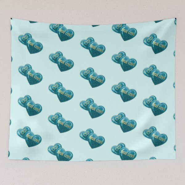 Item preview, True Love Heart Gems (Aqua on Aqua) designed and sold by PawsitiveMum.