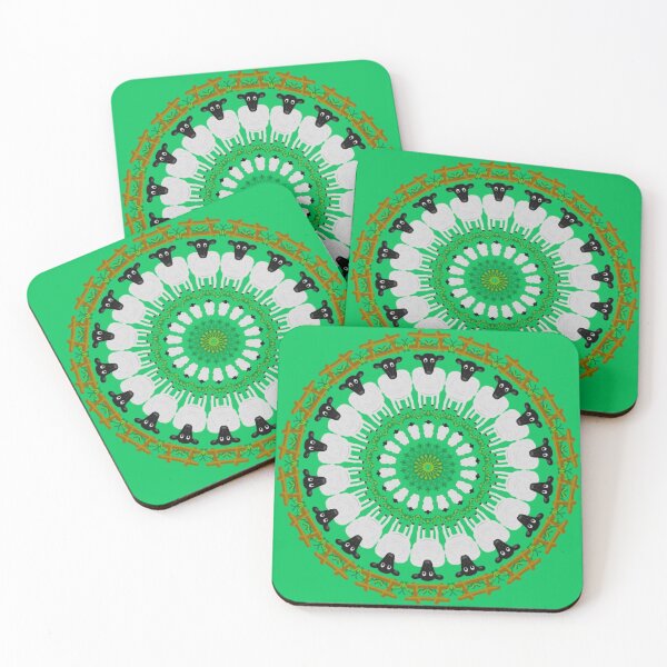 Item preview, Sheep Pasture Mandala Design designed and sold by MandalaZoo.