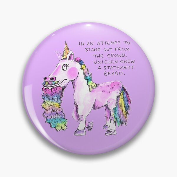 Item preview, Bearded Unicorn: daily doodle design designed and sold by Hannah's  Doodles.