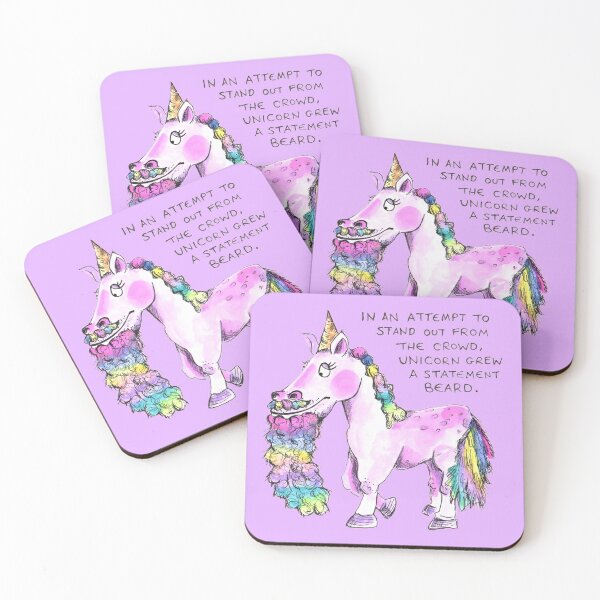 Item preview, Bearded Unicorn: daily doodle design designed and sold by Hannah's  Doodles.