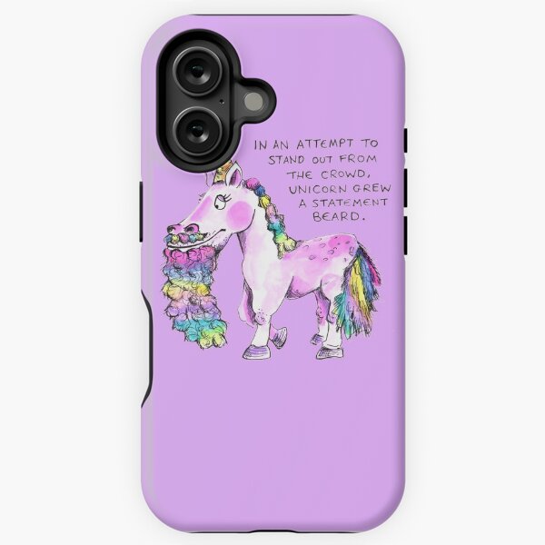 Item preview, Bearded Unicorn: daily doodle design designed and sold by Hannah's  Doodles.