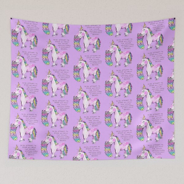 Item preview, Bearded Unicorn: daily doodle design designed and sold by Hannah's  Doodles.