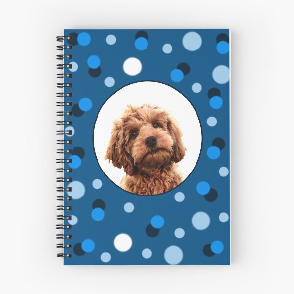 Item preview, Cockerpoo Design with Fuzzy Spots Blue Frame designed and sold by OByD.