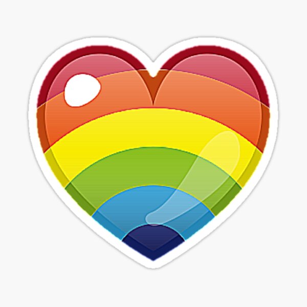 Sticker Regenbogenherz Emoji Redbubble