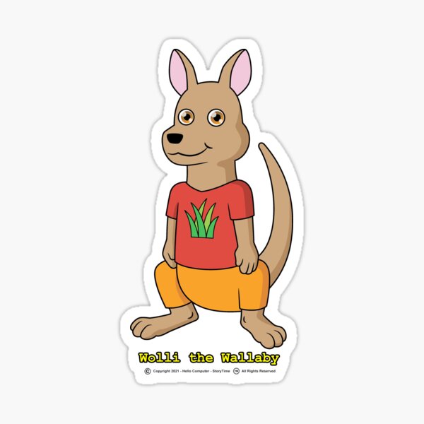Wolli the Wallaby Sticker