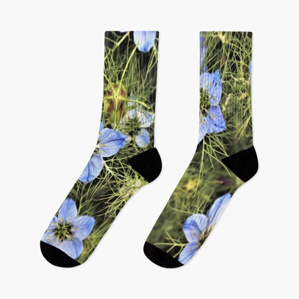 Item preview, A natural pattern of blue spring flowers  designed and sold by rocklegends99.